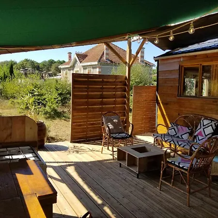 La Tiny-house Et La Roulotte Des Sables Luxury tent Le Porge